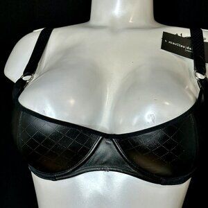 MARLIES DEKKERS FAUX LEATHER DEMI BRA